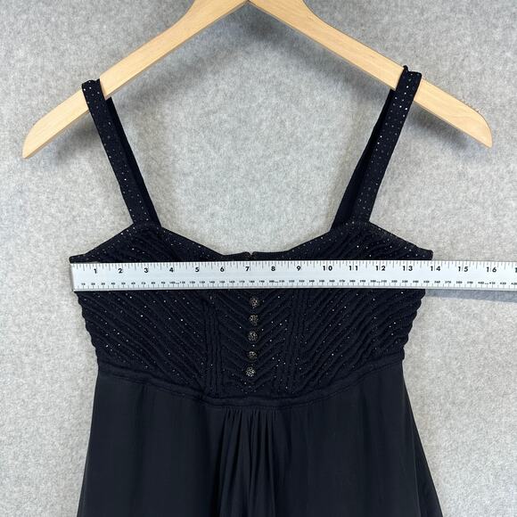 St. John Evening Dress Size 4 Black Sparkle Dark Whimsigoth Fairy Embellished - Picture 7 of 10